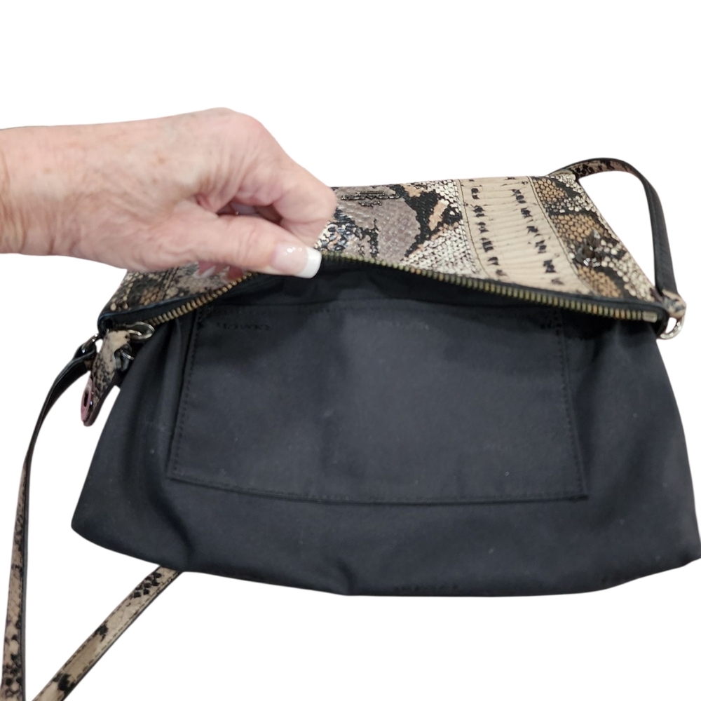 COACH Crosby Pieced Exotic Python Embossed Leather Crossbody Bag 37172 NWT - Picture 11 of 16